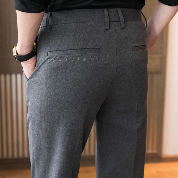 business dress pants men solid colors formal wedding suit pants classic office social streetwear trousers ankle length 38 210527, White;black
business dress pants men solid colors formal wedding suit pants classic office social streetwear trousers ankle length 38 210527, White;black