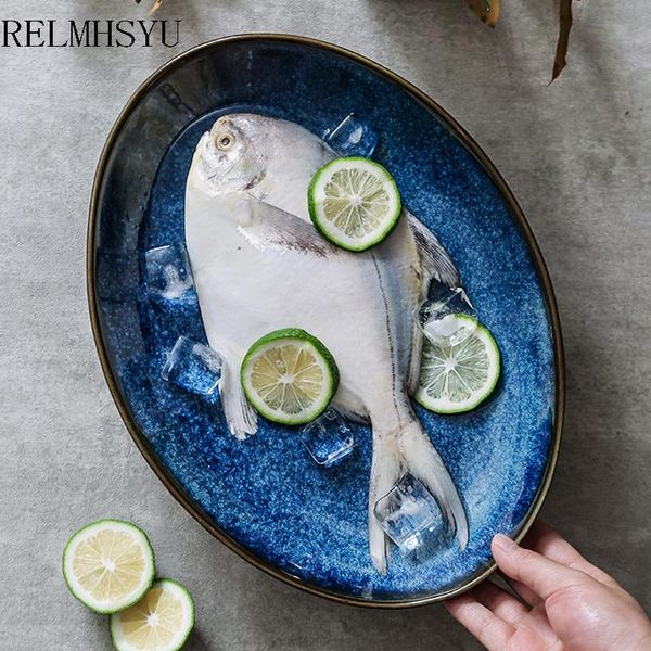 dishes & plates 1pc relmhsyu12inch nordic style ceramic blue oval fish large steamed deep dinner plate dish household tableware
dishes & plates 1pc relmhsyu12inch nordic style ceramic blue oval fish large steamed deep dinner plate dish household tableware