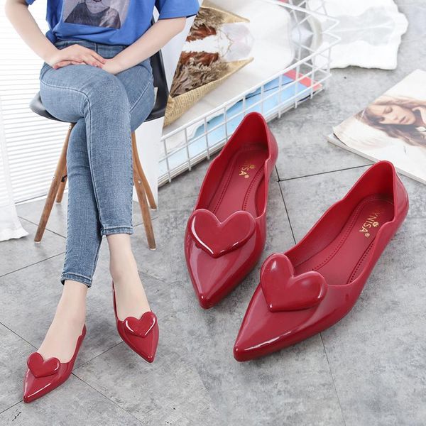 sandals women jelly flats love decoraction shoes female soft pointy toe low heel ladies rain slide resistance, Black
sandals women jelly flats love decoraction shoes female soft pointy toe low heel ladies rain slide resistance, Black