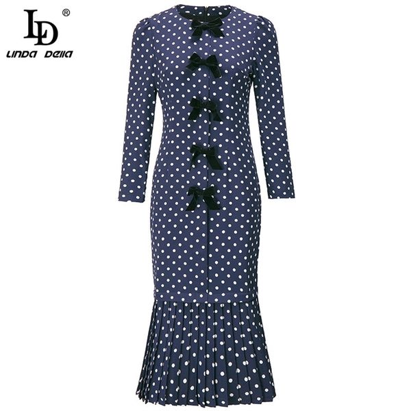 summer runway designer vintage dress women long sleeve polka dot print slim lady party fashion mermaid midi 210522, Black;gray
summer runway designer vintage dress women long sleeve polka dot print slim lady party fashion mermaid midi 210522, Black;gray