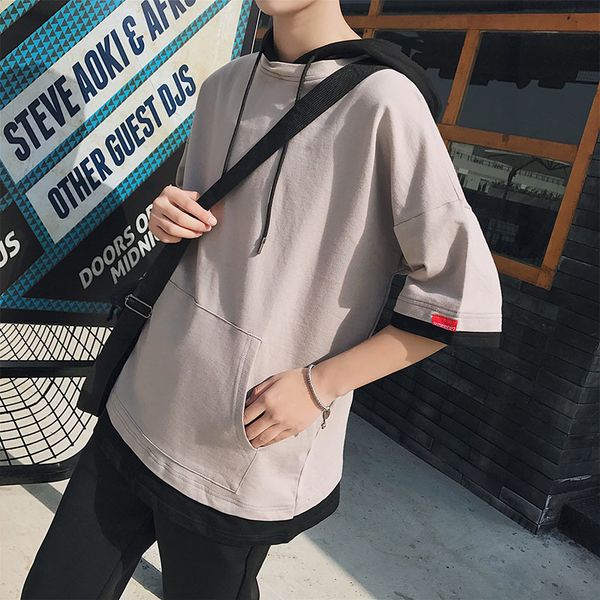 men's casual shirts more size 5xl- pullover t male shirt fashion will see front pocket of men with hoods loose short sleeves t-shir hs, White;black
men's casual shirts more size 5xl- pullover t male shirt fashion will see front pocket of men with hoods loose short sleeves t-shir hs, White;black