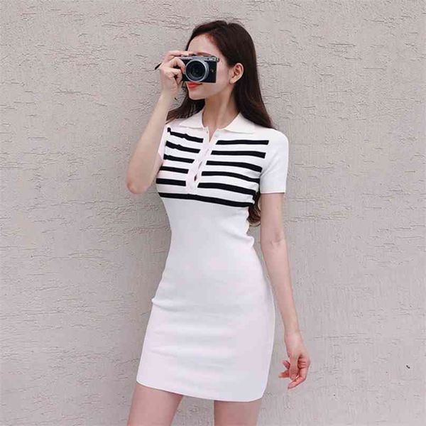 white knitting korean ladies mini dress summer stripe bodycon party dress for women clothing 210602, Black;gray
white knitting korean ladies mini dress summer stripe bodycon party dress for women clothing 210602, Black;gray