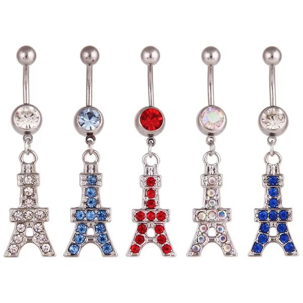 france eiffel tower flower belly button ring surgical steel cute navel piercing bulk jewelry, Silver
france eiffel tower flower belly button ring surgical steel cute navel piercing bulk jewelry, Silver