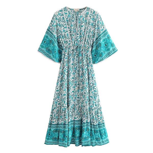 dresses vintage floral print batwing sleeve v-neck women boho casual beach summer long maxi es vestidos o35k, Black;gray
dresses vintage floral print batwing sleeve v-neck women boho casual beach summer long maxi es vestidos o35k, Black;gray