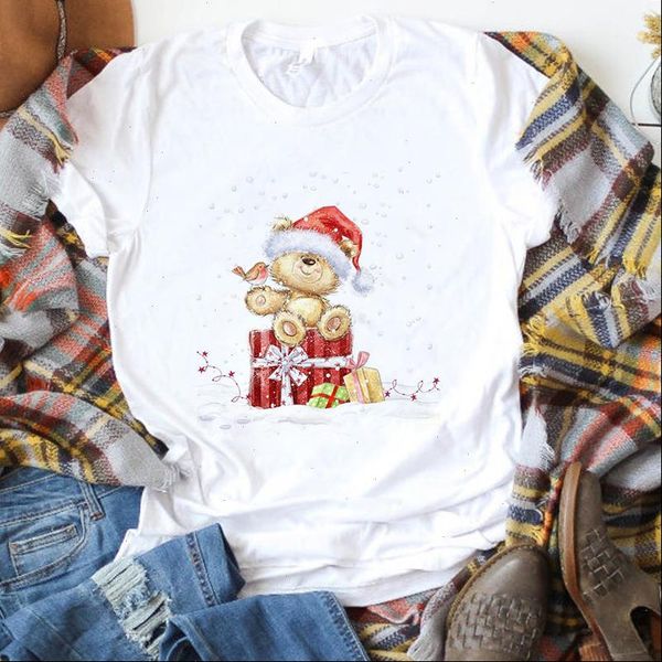 women womens t shirt fashion harajuku short sleeve suitable all seasons cute christmas bear graphic print clothes, White
women womens t shirt fashion harajuku short sleeve suitable all seasons cute christmas bear graphic print clothes, White
