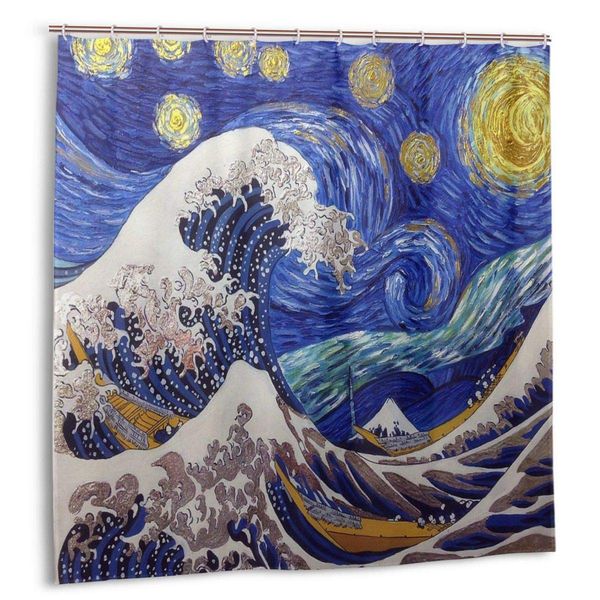 starry night fabric shower curtain with hooks, starry night shower curtain decorative bathroom accessories -72x72 inch print
starry night fabric shower curtain with hooks, starry night shower curtain decorative bathroom accessories -72x72 inch print