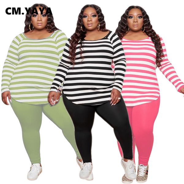 active plus size xl-4xl women set striped long sleeve tee pants matching set trasuit fitness two 2 piece set outfitby air, White
active plus size xl-4xl women set striped long sleeve tee pants matching set trasuit fitness two 2 piece set outfitby air, White