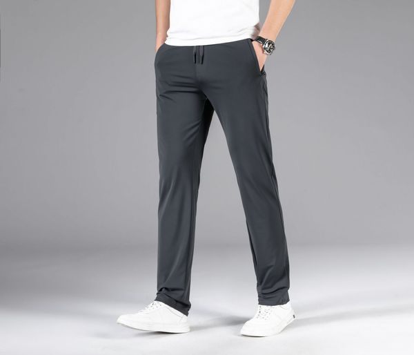 fashion boutique pants spring and summer thin men's sports casual elastic waist, Black
fashion boutique pants spring and summer thin men's sports casual elastic waist, Black
