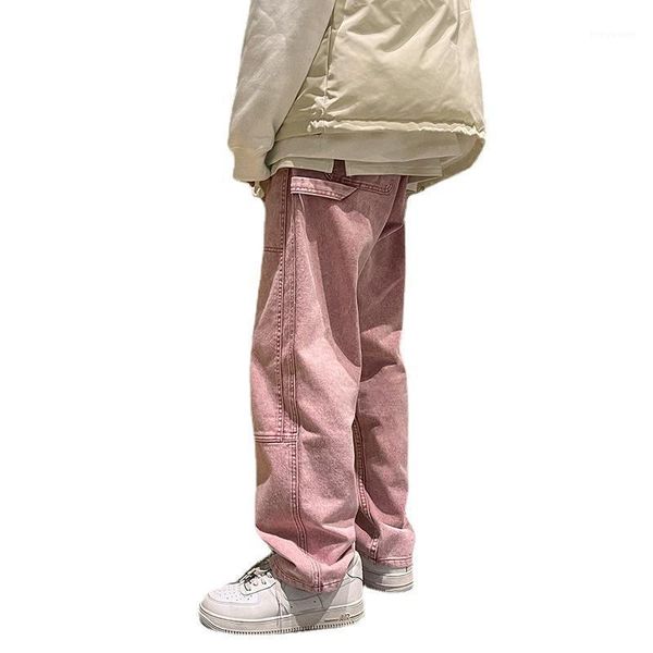 men's jeans men fashion loose straight pants man casual baggy neutral denim trousers hip hop women's cargo, Blue
men's jeans men fashion loose straight pants man casual baggy neutral denim trousers hip hop women's cargo, Blue