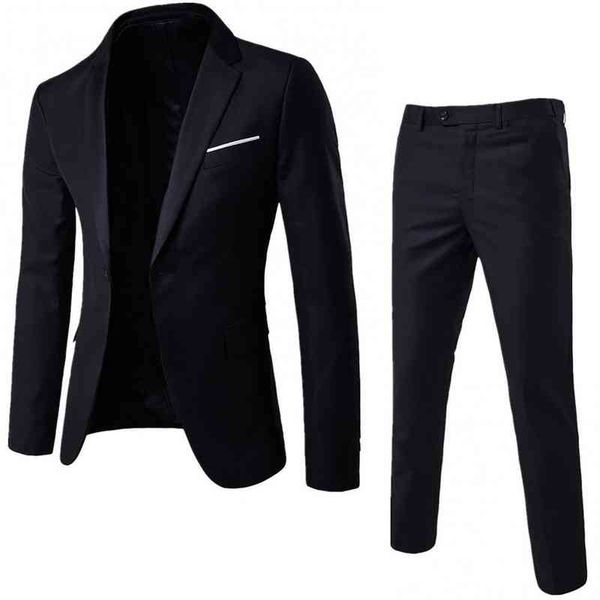 2pcs/set plus size men solid color long sve lapel slim button busins fashion suit for office, White;black
2pcs/set plus size men solid color long sve lapel slim button busins fashion suit for office, White;black