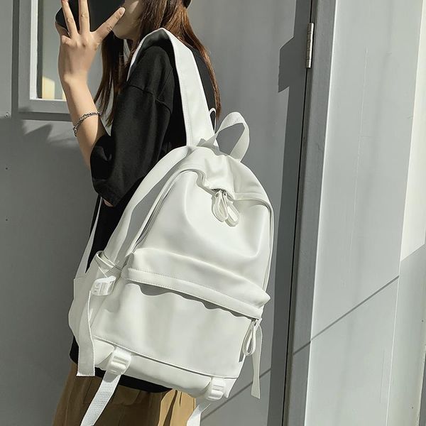 backpack 2022 soft pu leather waterproof schoolbag female college students simple fashion casual travel handbag
backpack 2022 soft pu leather waterproof schoolbag female college students simple fashion casual travel handbag