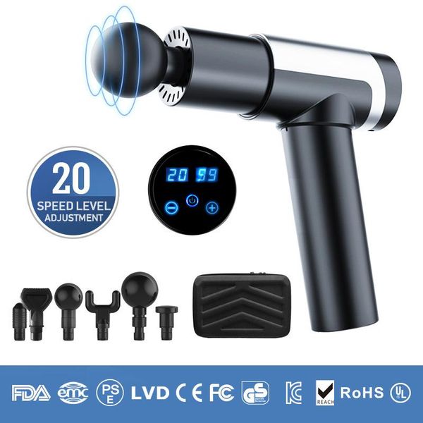 files high frequency massage gun muscle relaxation body deep tissue small fascia massager lcd display fitness equipment
files high frequency massage gun muscle relaxation body deep tissue small fascia massager lcd display fitness equipment