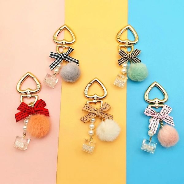 fashion pearl chain crystal bottle bow pompom keychain for women handbag key chain ring car fluffy puff ball keychains jewelry, Slivery;golden
fashion pearl chain crystal bottle bow pompom keychain for women handbag key chain ring car fluffy puff ball keychains jewelry, Slivery;golden