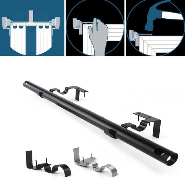 hooks & rails 2pcs/set double curtain rod bracket hang center support into window frame
hooks & rails 2pcs/set double curtain rod bracket hang center support into window frame