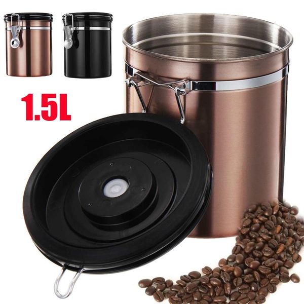 storage bottles & jars 1.5l coffee bean container large airtight stainless steel tea canister black gold kitchen organizer
storage bottles & jars 1.5l coffee bean container large airtight stainless steel tea canister black gold kitchen organizer