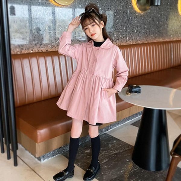 coat girl kids double breasted outwear trench teens windbreaker clothing 2021 fall solid pink clothes school outfits 5-13y, Blue;gray
coat girl kids double breasted outwear trench teens windbreaker clothing 2021 fall solid pink clothes school outfits 5-13y, Blue;gray