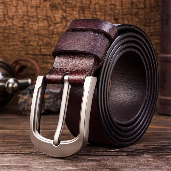 men cowhide genuine leather jean pin buckle belt for male casual waist strap vintage man brand belts x27c, Black;brown
men cowhide genuine leather jean pin buckle belt for male casual waist strap vintage man brand belts x27c, Black;brown