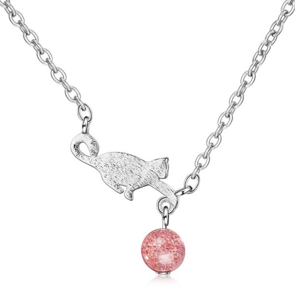 strawberry crystal cat pendants necklace for women 2021 trendy korean fashion neck jewelry chain party gift girl h pendant necklaces, Silver
strawberry crystal cat pendants necklace for women 2021 trendy korean fashion neck jewelry chain party gift girl h pendant necklaces, Silver