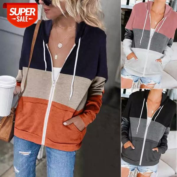 women's color block hooded coat autumn winter long sleeve zipper-up pockets casual cardigan hoodie ladies daily leisure clothes #ud1v, Black
women's color block hooded coat autumn winter long sleeve zipper-up pockets casual cardigan hoodie ladies daily leisure clothes #ud1v, Black