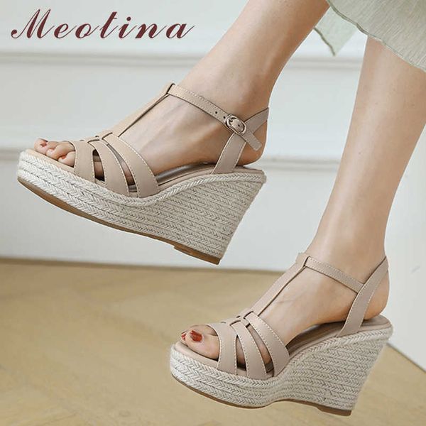 meotina shoes women genuine leather sandals wedges super high heel sandals espadrille shoes t-tied square toe sandals summer 210608, Black
meotina shoes women genuine leather sandals wedges super high heel sandals espadrille shoes t-tied square toe sandals summer 210608, Black