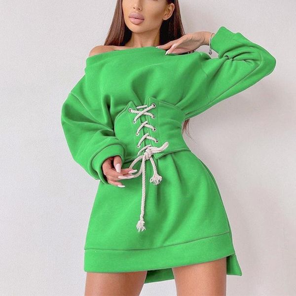 casual dresses women bandage green black dress slash neck slim autumn winter 2021 long sleeve short sheath office lady vestidos, Black;gray
casual dresses women bandage green black dress slash neck slim autumn winter 2021 long sleeve short sheath office lady vestidos, Black;gray