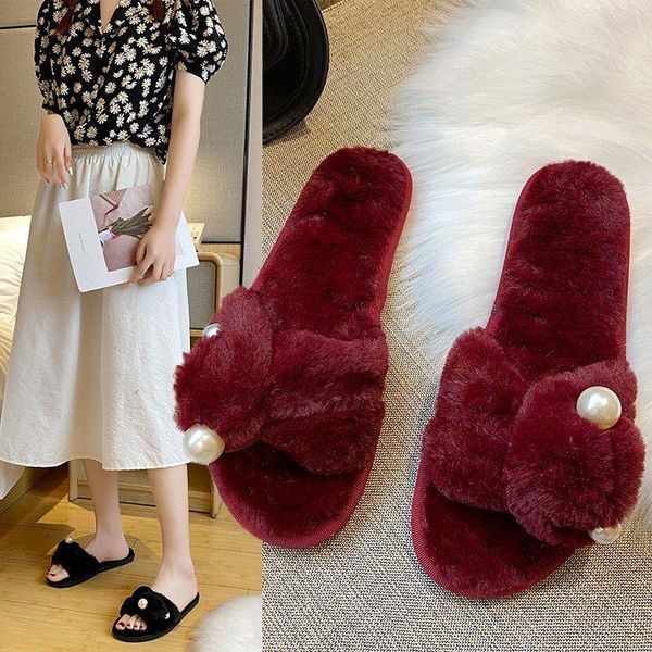 2021 women home slippers winter warm shoes woman slip on flats slides female faux fur 36-41, Black
2021 women home slippers winter warm shoes woman slip on flats slides female faux fur 36-41, Black