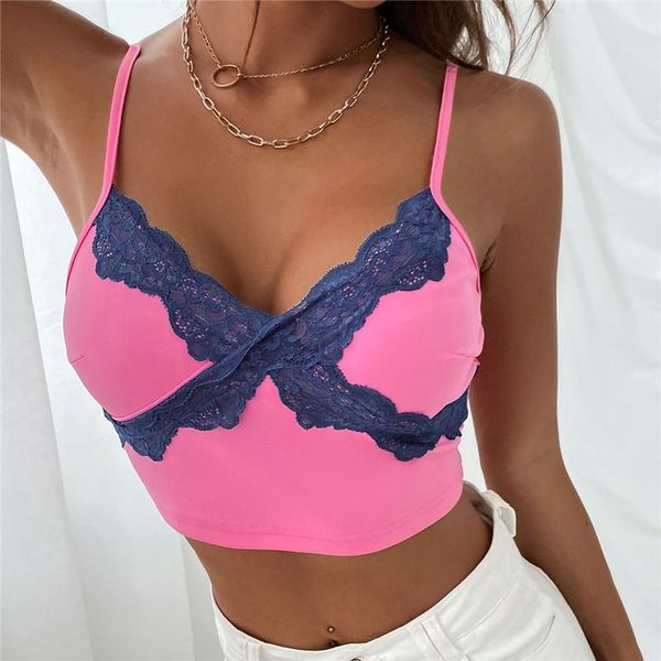 women's tanks & camis spaghetti strap lace patchwork pink cropped fashion v neck backless summer y2k ladies streetwear party tank 2, White
women's tanks & camis spaghetti strap lace patchwork pink cropped fashion v neck backless summer y2k ladies streetwear party tank 2, White