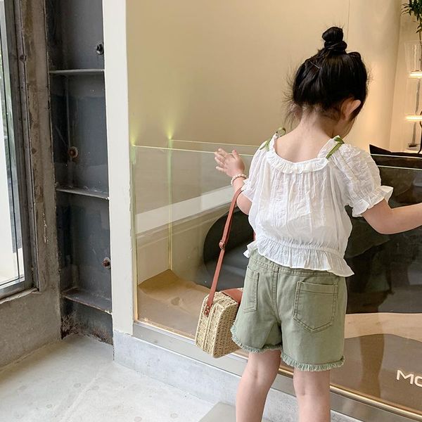 2021 summer boy girl's jeans green shorts elastic waist casual pants kids children 2-8y, Black
2021 summer boy girl's jeans green shorts elastic waist casual pants kids children 2-8y, Black