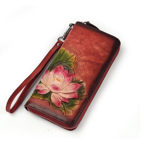 wallet long zipper simple leather handbag multi function mobile phone bag, Red;black
wallet long zipper simple leather handbag multi function mobile phone bag, Red;black