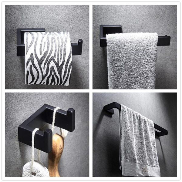 bath accessory set 4 piece sets bathroom accessories hardware 304 stainless steel towel bar robe hook paper holder ring 
bath accessory set 4 piece sets bathroom accessories hardware 304 stainless steel towel bar robe hook paper holder ring