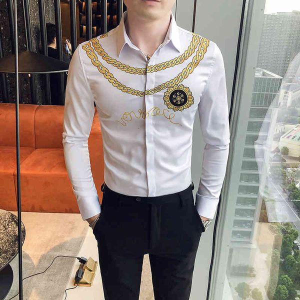 men's casual shirts camisas de impresso moda alta qualidade para roupas masculinas manga longa simples todos os jogos fino ajuste blusa, White;black
men's casual shirts camisas de impresso moda alta qualidade para roupas masculinas manga longa simples todos os jogos fino ajuste blusa, White;black