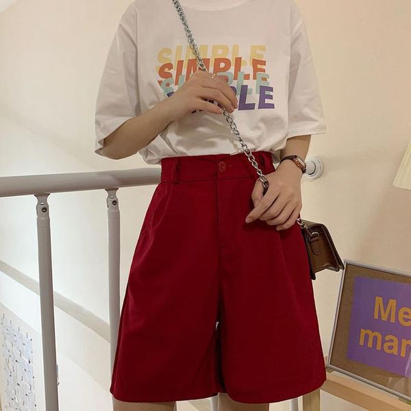 women's shorts large sizes loose womens wide leg trousers high waist button zipper female office summer casual pants, White;black
women's shorts large sizes loose womens wide leg trousers high waist button zipper female office summer casual pants, White;black