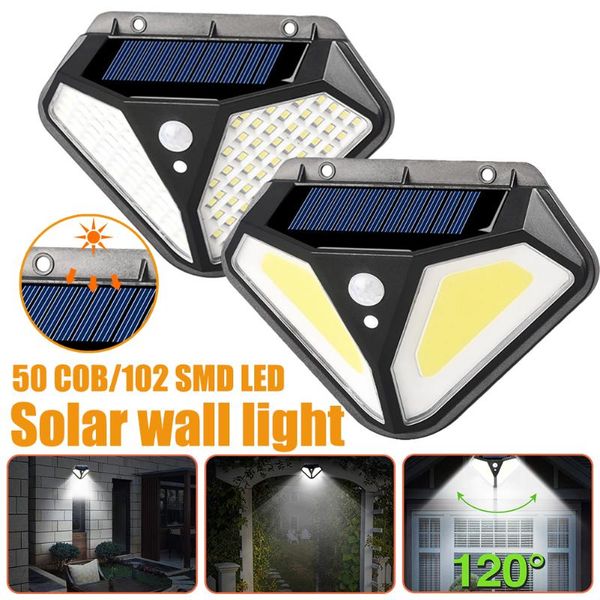 outdoor wall lamps 50cob solar led motion sensor light pir 102led energy-saving security lighting nightlight ip65 waterproof yard/patio/door
outdoor wall lamps 50cob solar led motion sensor light pir 102led energy-saving security lighting nightlight ip65 waterproof yard/patio/door