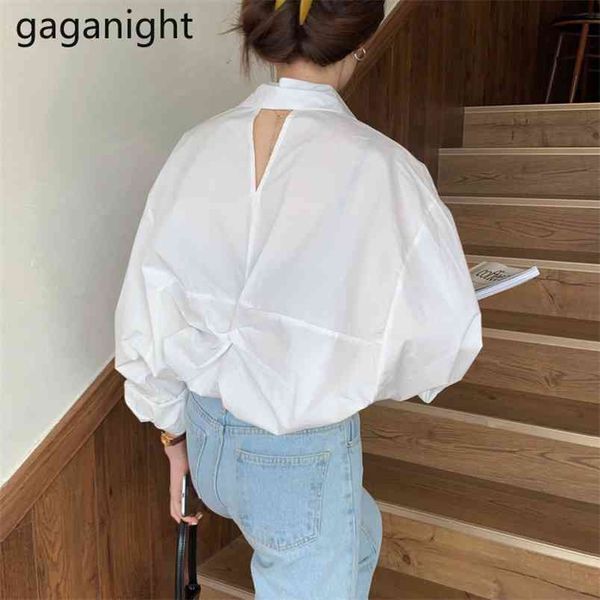 solid white elegant shirt back hollow out button long sleeve blouse turn down collar ol loose chemise femme 210601
solid white elegant shirt back hollow out button long sleeve blouse turn down collar ol loose chemise femme 210601