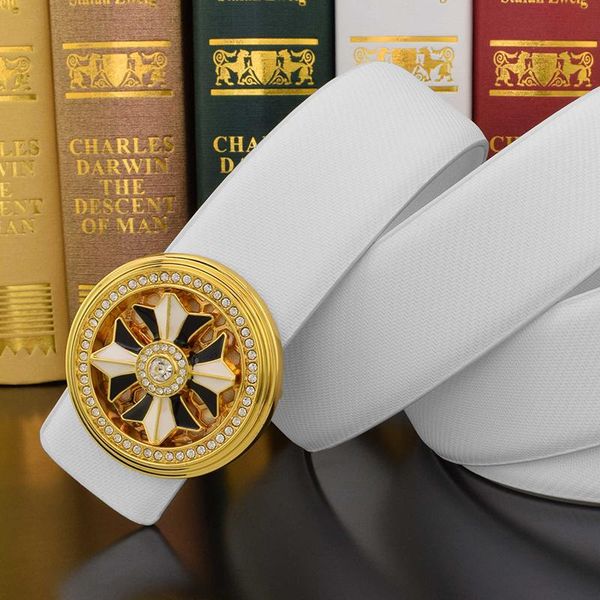 belts rotating round buckle white belt fashion jade leather designer men ceinture homme, Black;brown
belts rotating round buckle white belt fashion jade leather designer men ceinture homme, Black;brown