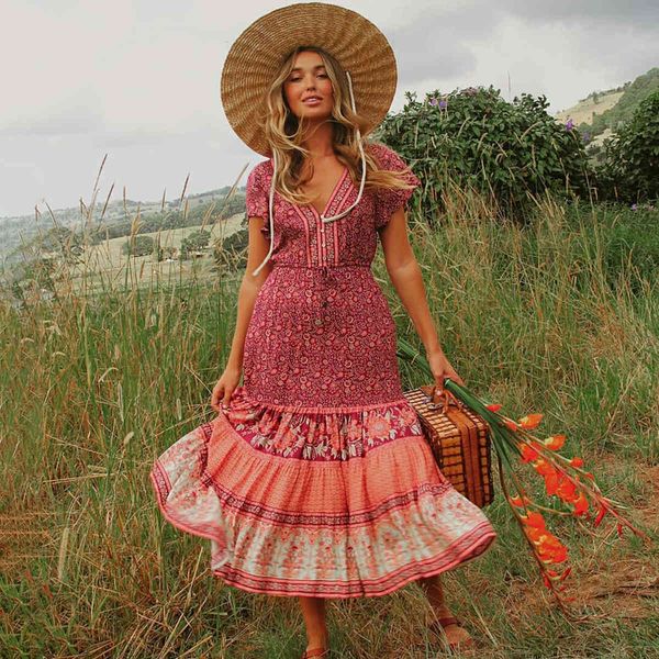 dresses bohemian floral print sun women casual beach maxi es drawstring waist v-neck summer female vestidos wh7r, Black;gray
dresses bohemian floral print sun women casual beach maxi es drawstring waist v-neck summer female vestidos wh7r, Black;gray