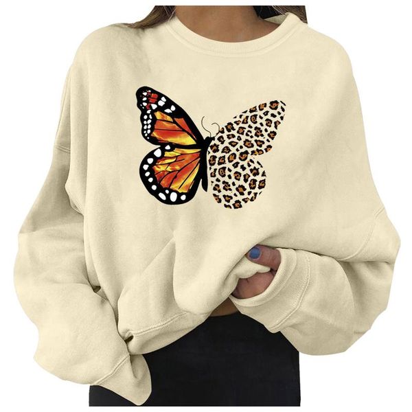 women's hoodies & sweatshirts butterfl y printing women long-sleeved 2021 casual round neck pullover korean style lady oversized top, Black
women's hoodies & sweatshirts butterfl y printing women long-sleeved 2021 casual round neck pullover korean style lady oversized top, Black