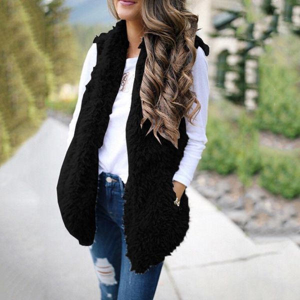 women's vests women warm gilet outwear vest faux fur waistcoat casual loose jacket coats solid color ladies winter clothes, Black;white
women's vests women warm gilet outwear vest faux fur waistcoat casual loose jacket coats solid color ladies winter clothes, Black;white