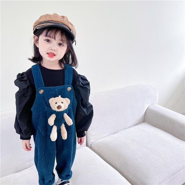 spring arrival girls fashion corduroy overalls kids cartoon bear jumpsuit for solid color pants jumpsuits, Blue
spring arrival girls fashion corduroy overalls kids cartoon bear jumpsuit for solid color pants jumpsuits, Blue