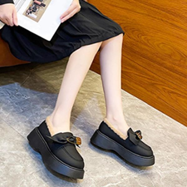 dress shoes fashion women loafers slip on thick bottom female short plush butterfly knot ladies lightweight comfortable footwear, Black
dress shoes fashion women loafers slip on thick bottom female short plush butterfly knot ladies lightweight comfortable footwear, Black
