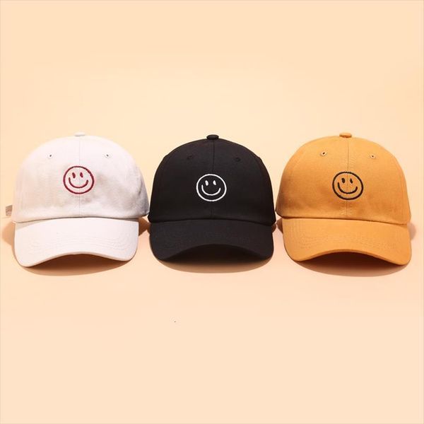 100% cotton smile face baseball caps casual hat cap embroidery man women summer outsport daily wear, Blue;gray