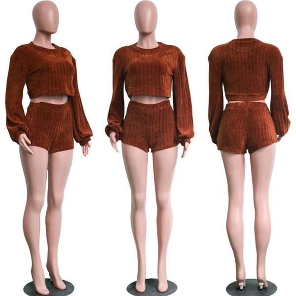women 2 piece outfits sets long sleeve print crop shorts set casual lady warm fashion party clothes women's two pants, White
women 2 piece outfits sets long sleeve print crop shorts set casual lady warm fashion party clothes women's two pants, White