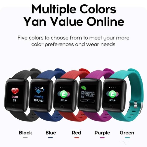 Image of 2023 Smart Watches 116 Plus Heart Rate Watch Wristband Sports Band Smartwatch Android With retail packaging