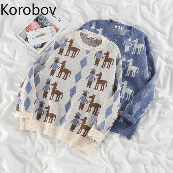 women's sweaters korobov japanese style knitted jacquard women korean o neck long sleevepullovers harajuku streetwear sueter mujer, White;black
women's sweaters korobov japanese style knitted jacquard women korean o neck long sleevepullovers harajuku streetwear sueter mujer, White;black