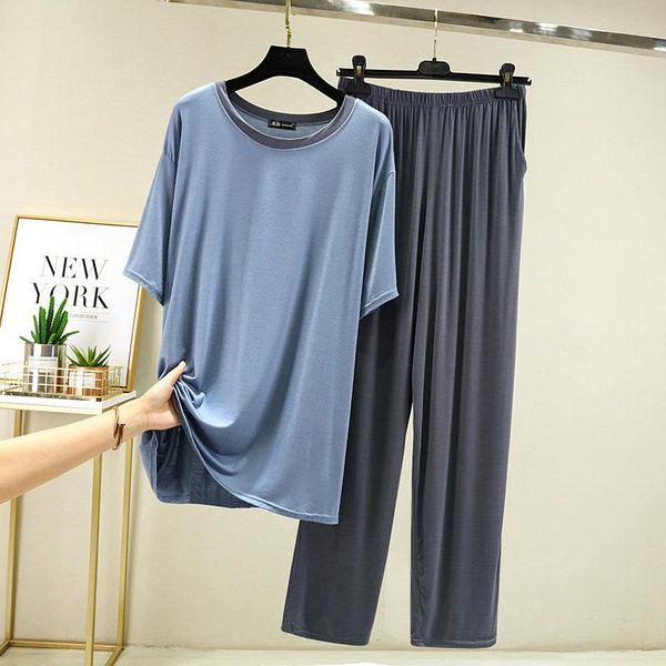 men's sleepwear men summer modal big size 2pcs pajamas suit 4xl-6xl lounge nightwear spring autumn short sleeve pant loose home wear, Black;brown
men's sleepwear men summer modal big size 2pcs pajamas suit 4xl-6xl lounge nightwear spring autumn short sleeve pant loose home wear, Black;brown