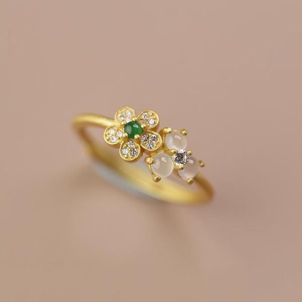 cluster rings original type chalcedony diamond flower egg round opening adjustable ring noble luxury charm female silver jewelry, Golden;silver
cluster rings original type chalcedony diamond flower egg round opening adjustable ring noble luxury charm female silver jewelry, Golden;silver