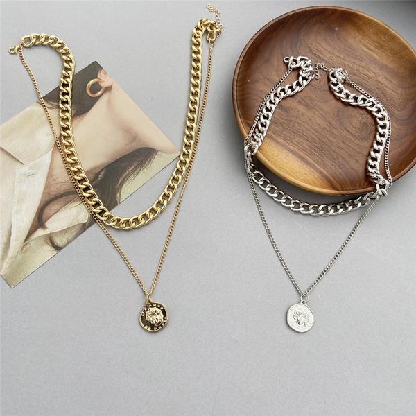 chains european and american retro multi-layer coin necklace clavicle chain trendy wholesale punk jewelry women, Silver
chains european and american retro multi-layer coin necklace clavicle chain trendy wholesale punk jewelry women, Silver