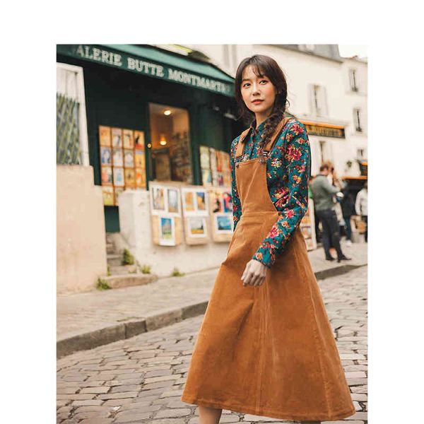 dress spring autumn vintage french style all-match a-line corduroy suspender 1nrj, Black;gray
dress spring autumn vintage french style all-match a-line corduroy suspender 1nrj, Black;gray