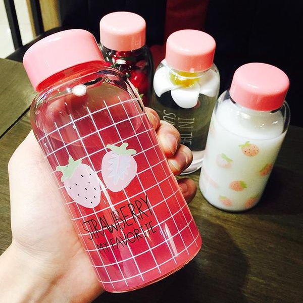 water bottles japanese cute strawberry paradise glass transparent bottle portable student outdoor girl readily
water bottles japanese cute strawberry paradise glass transparent bottle portable student outdoor girl readily