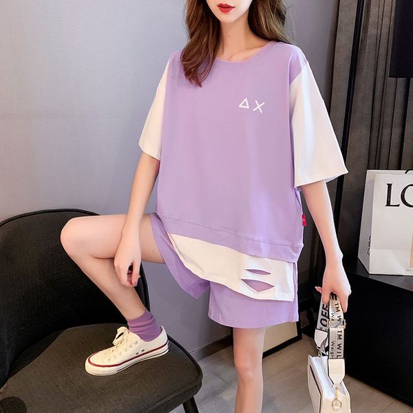 women's two piece pants two-piece outfits summer loose fashion casual suit female clothes women sweat set pink outfit fake two-pie, White
women's two piece pants two-piece outfits summer loose fashion casual suit female clothes women sweat set pink outfit fake two-pie, White
